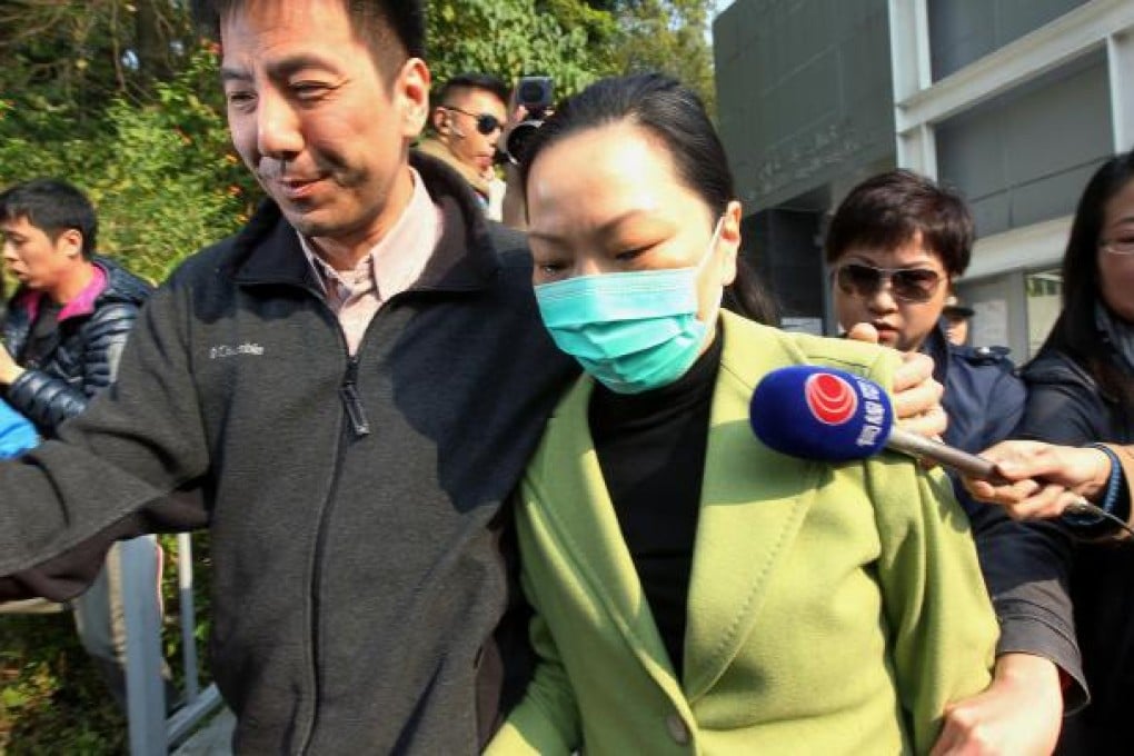 Former General Chamber of Commerce chairwoman Lily Chiang leaves Lo Wu Correctional Institution on parole yesterday. Photo: K. Y. Cheng