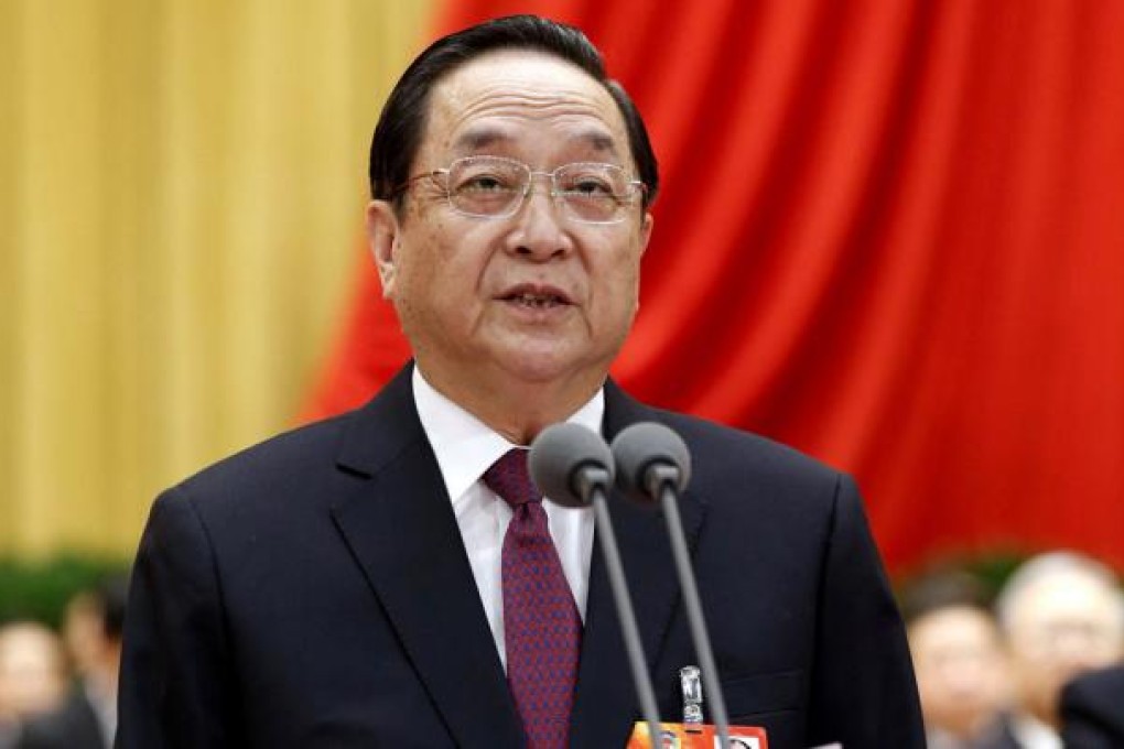 Yu Zhengsheng's words have offended some. Photo: Xinhua