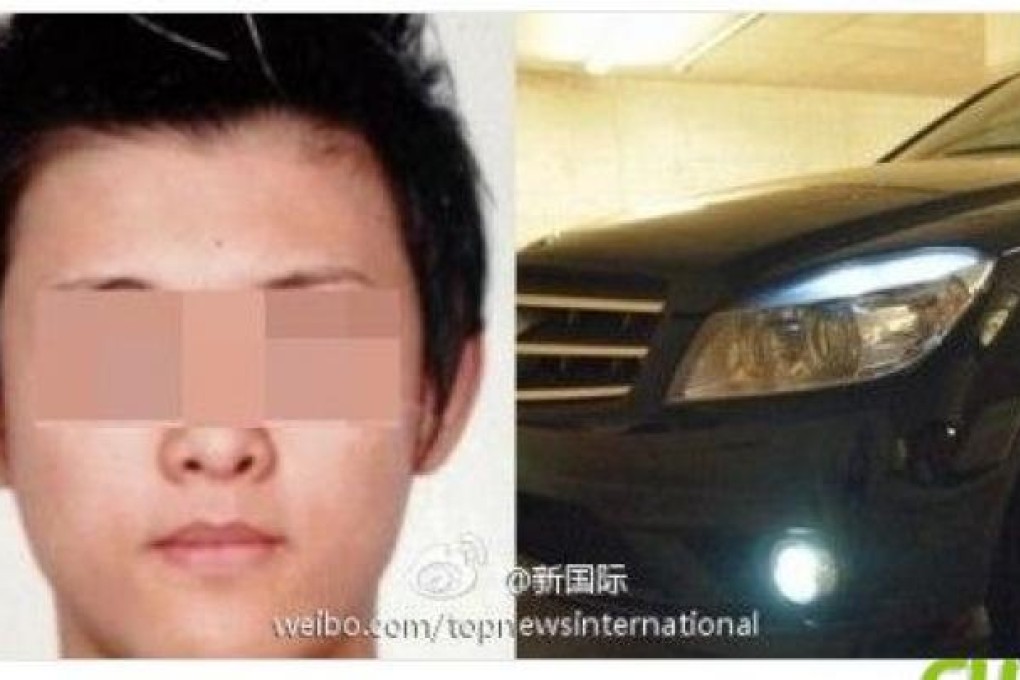 A picture of Xu Yichun and his car. Photo: SCMP/CUTV Picture