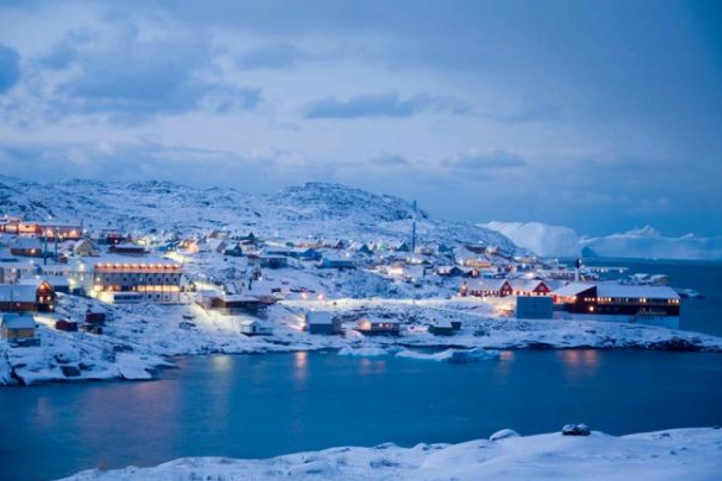 Late afternoon in the main harbour of Ilulissat, Greenland, land of the midnight sun in the summer. Photo: Berne Broudy