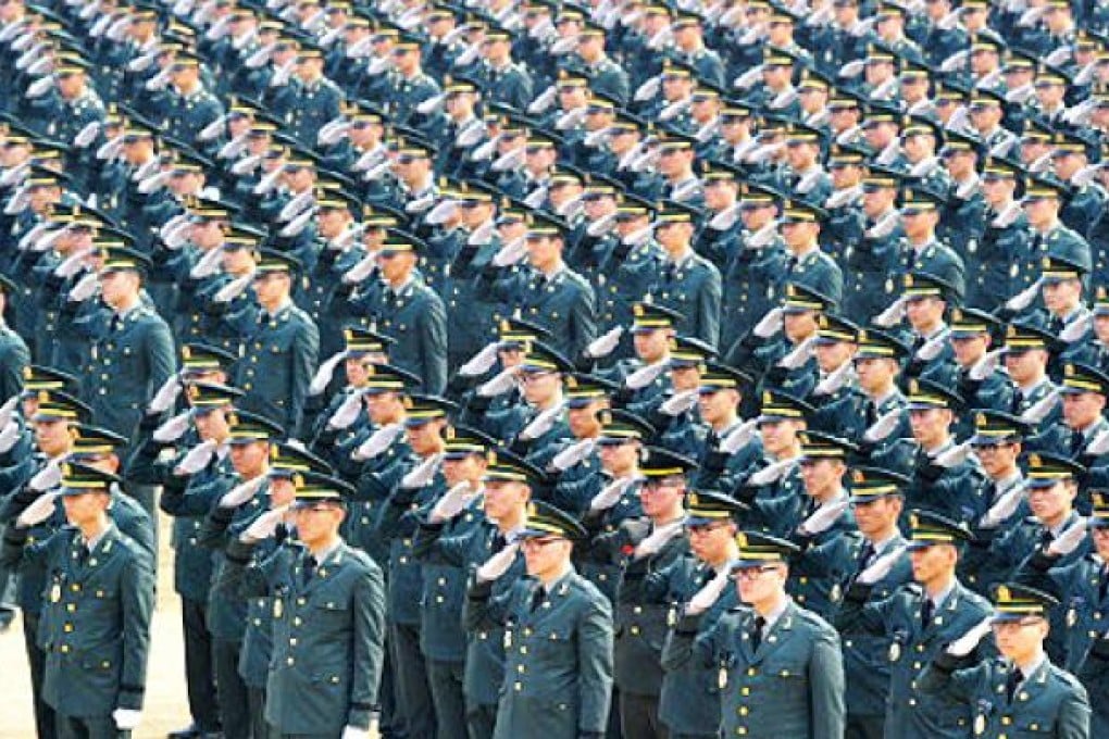 New South Korean military officers in Gyeryong, south of Seoul. Tensions in Korea have increased after North Korea responded to new UN sanctions with threats of nuclear war. Photo: AFP