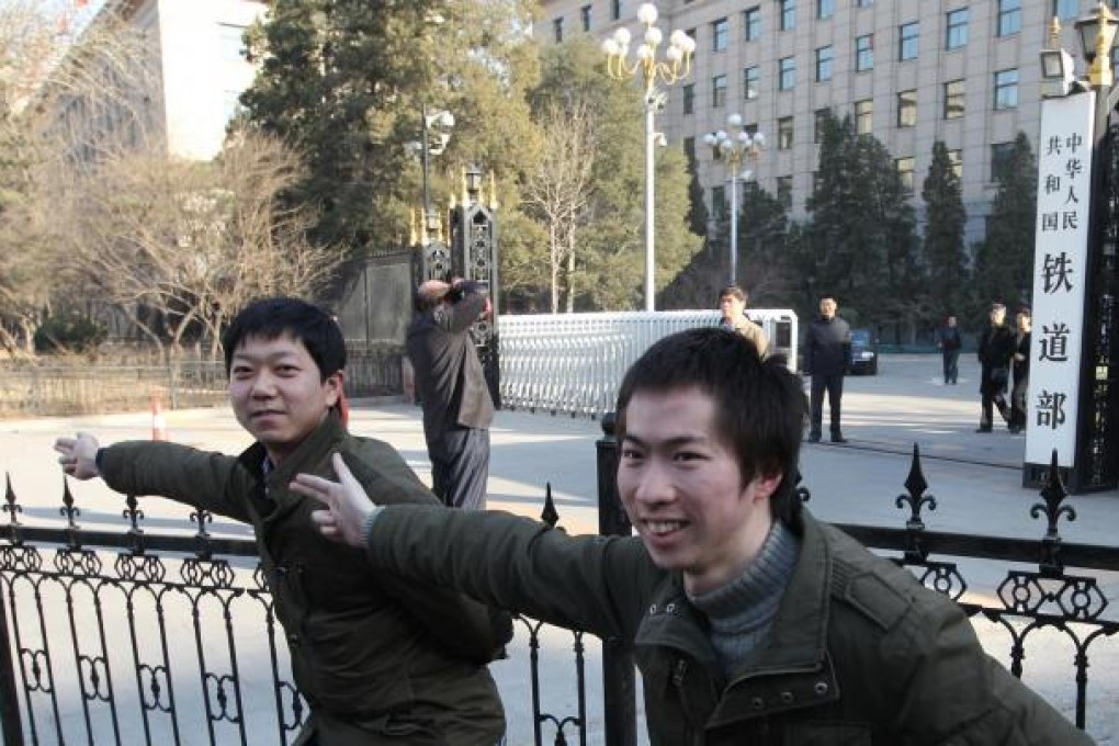 The gate to the Railways Ministry (background) remains open, for now, but the ministry faces dissolution. Photo: Simon Song