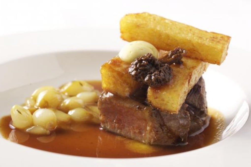 Char-grilled Rangers Valley rib-eye beef at Laris, in Central