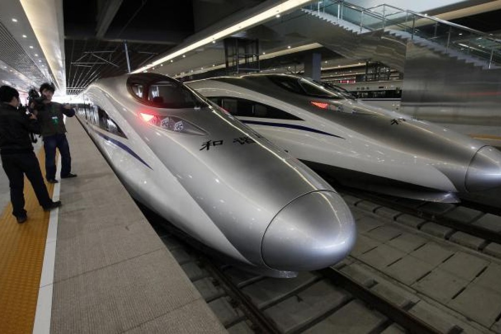 High-speed rail has been popular on the mainland, with 100 million passengers travelling on the Beijing-Shanghai line alone. Photo: AP