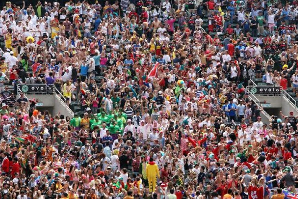 Fans living it up in the South Stand. Photo: SCMP