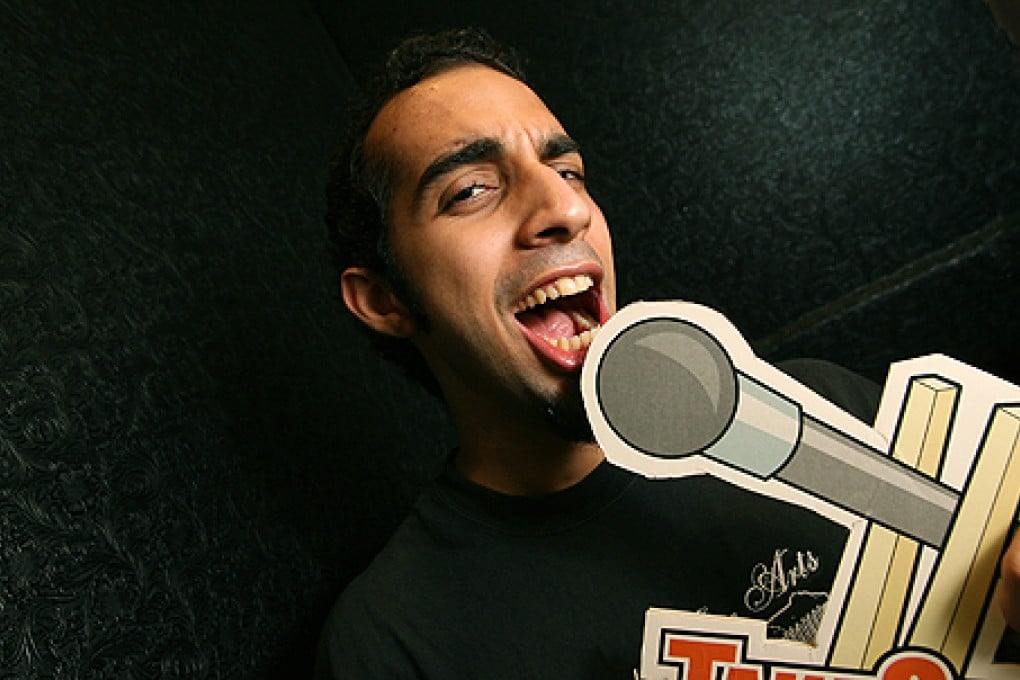 Vivek Mahbubani, a Hong Kong-born Indian comedian, tells jokes in Cantonese. He won the "funniest Chinese person" title at the first Hong Kong Comedy Festival. Photo: Oliver Tsang