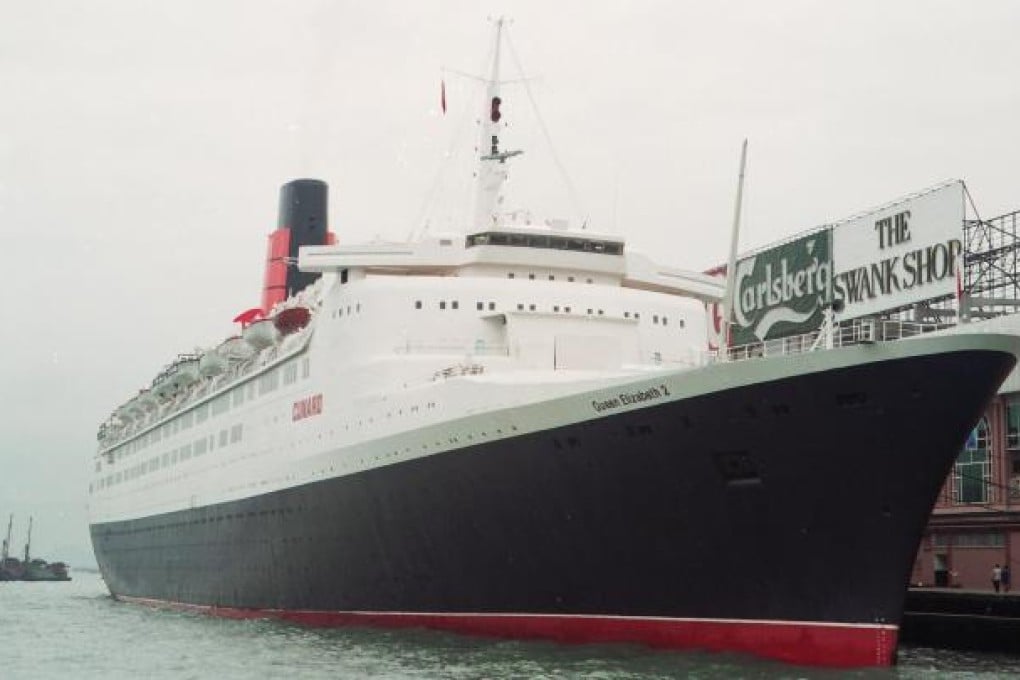 The QE2 in its heyday, docked at the Ocean Terminal in Hong Kong in 1994. Its maiden voyage, from Southampton to New York in May 1969, took five days. Photo: SCMP