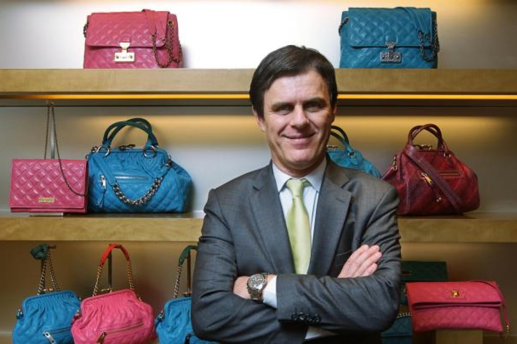 Bags of ambition: Bertrand Stalla-Bourdillon, chief executive of Marc Jacobs, at an exhibition of the company's wares in Central.