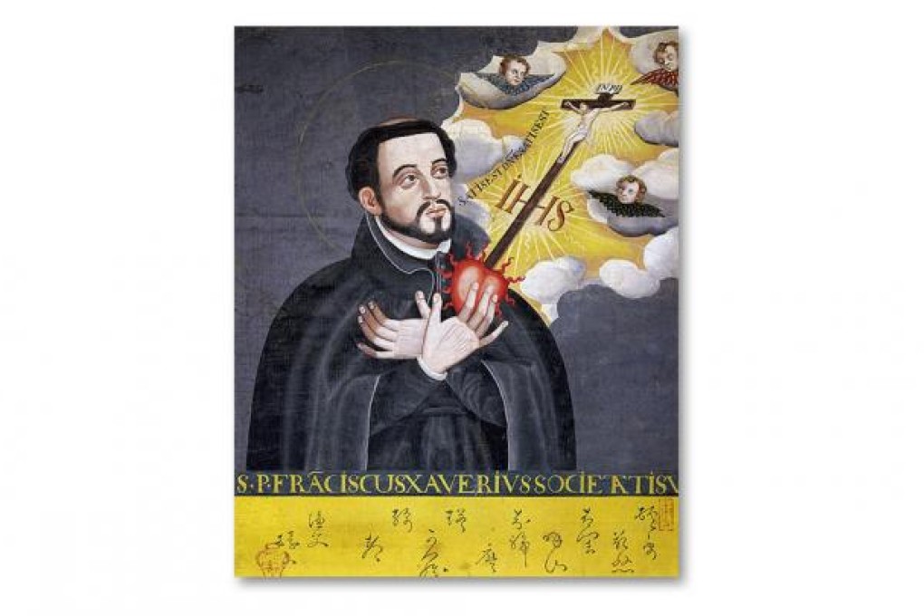 A picture of St Francis Xavier at the Kobe City Museum in Japan