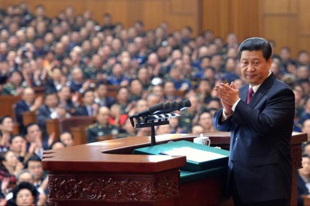 President Xi Jinping, in his first address as head of state, said China had to follow its own path while putting its faith in the Communist Party's leadership. Photo: Xinhua