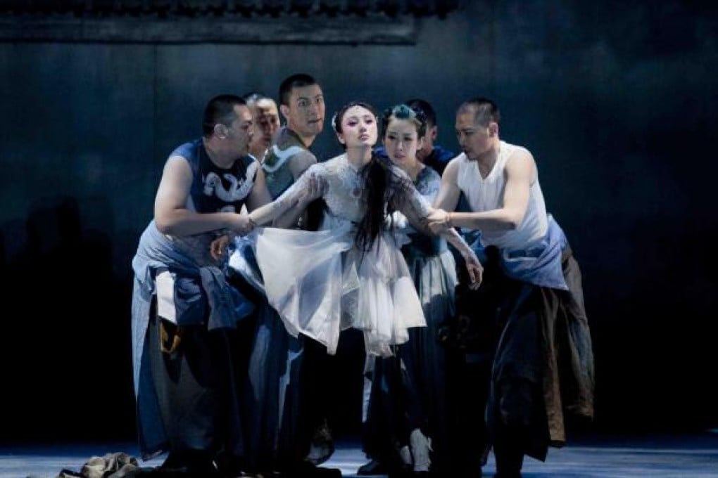 Actors rehearse a scene from Green Snake. Photo: Xie Fei