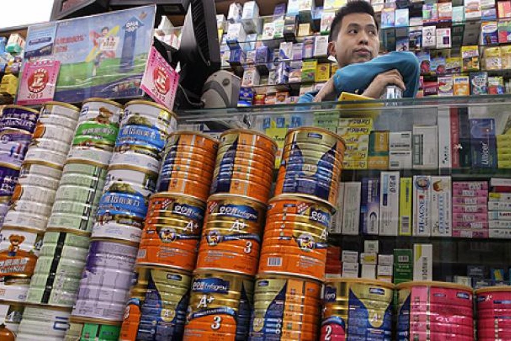 Unlicensed exports of milk and "milk-like substance" in powder form have been restricted since March 1. Photo: Edward Wong