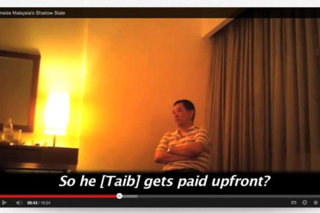 Footage showing alleged corrupt practices in Sarawak. Photo: SCMP Pictures