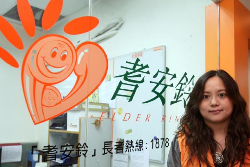 Elder Ring, a hotline service operated by the Senior Citizen Home Safety Association for elderly people on public assistance. Photo: Edmond So