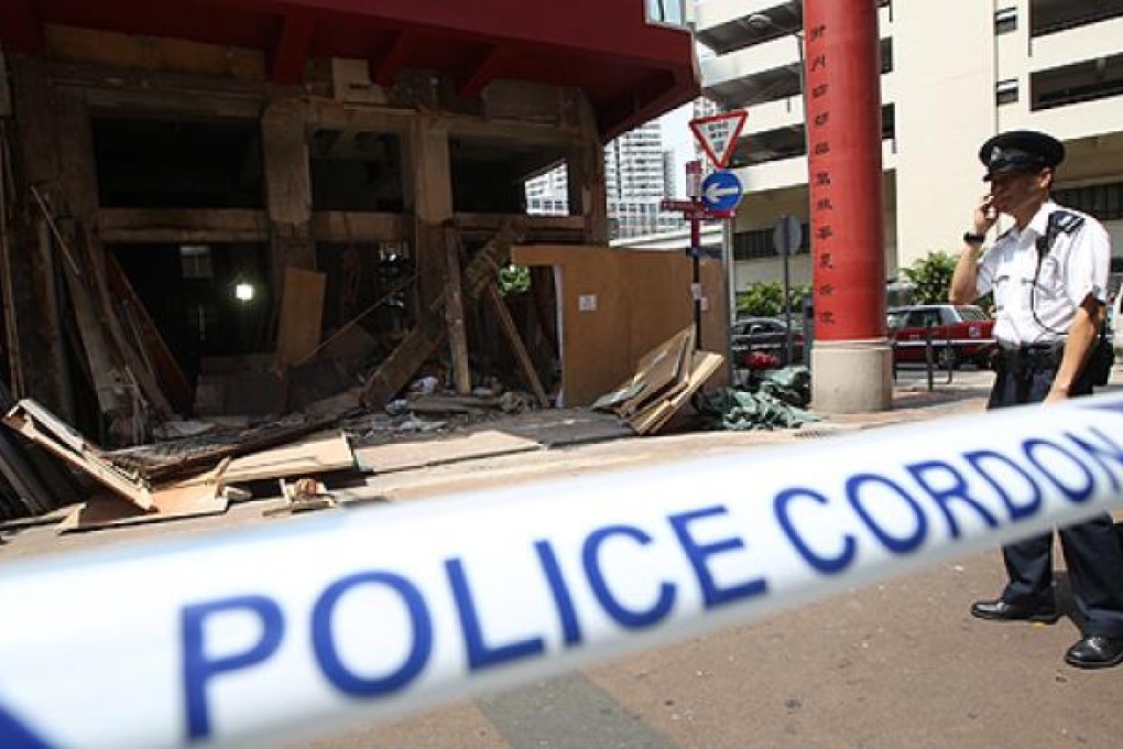 The Yau Ma Tei shop in which Tsang Hing-chung was carrying out renovation work when the accident happened. Photo: Sam Tsang