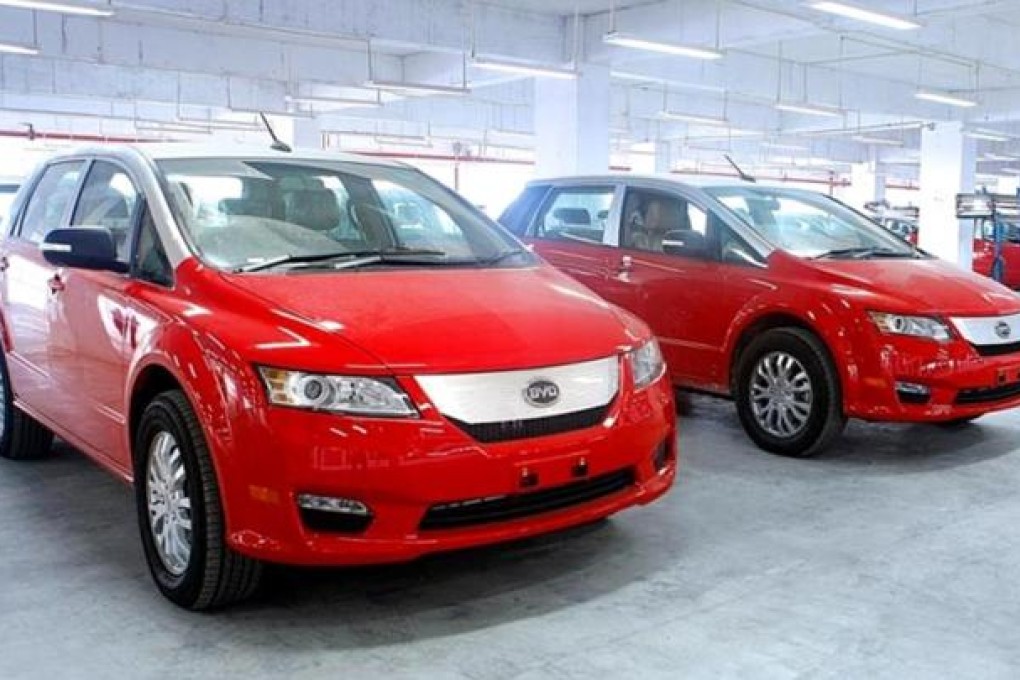 Carmaker BYD aims to have thousands of electric taxis operating in Hong Kong over the next two years. Photo: SCMP