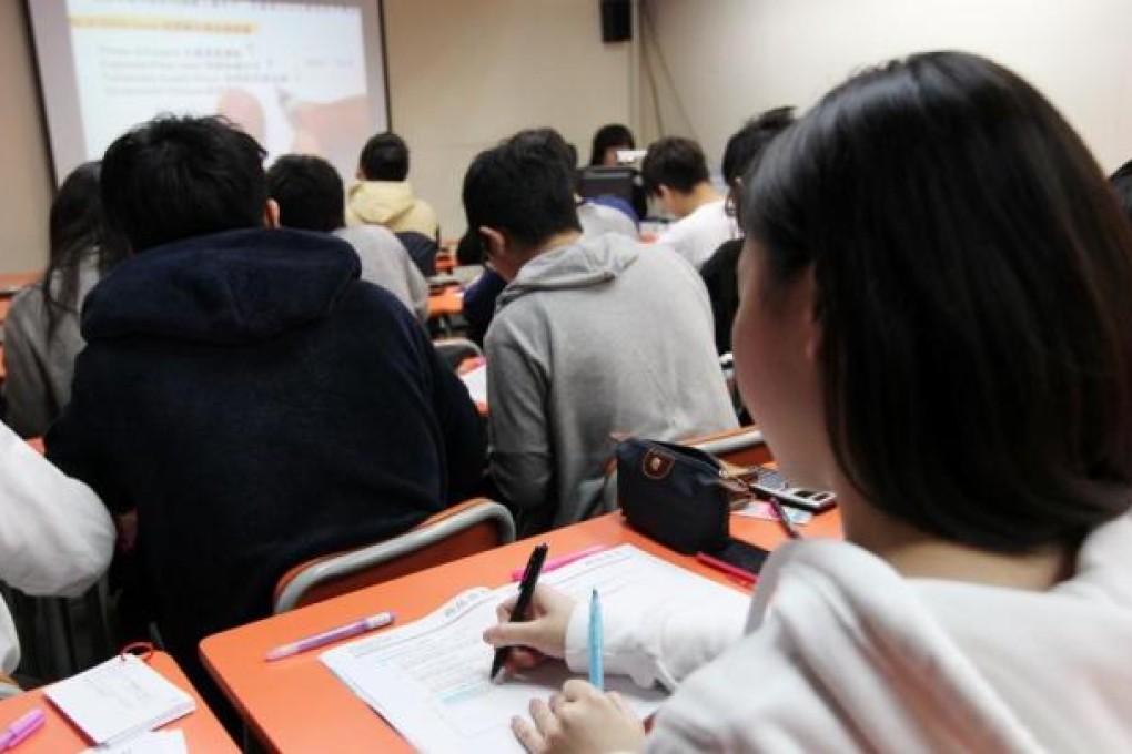 A survey last year found 54 per cent of Form Three and 72 per cent of Form Six students go for extra tuition after school. Photo: Edmond So