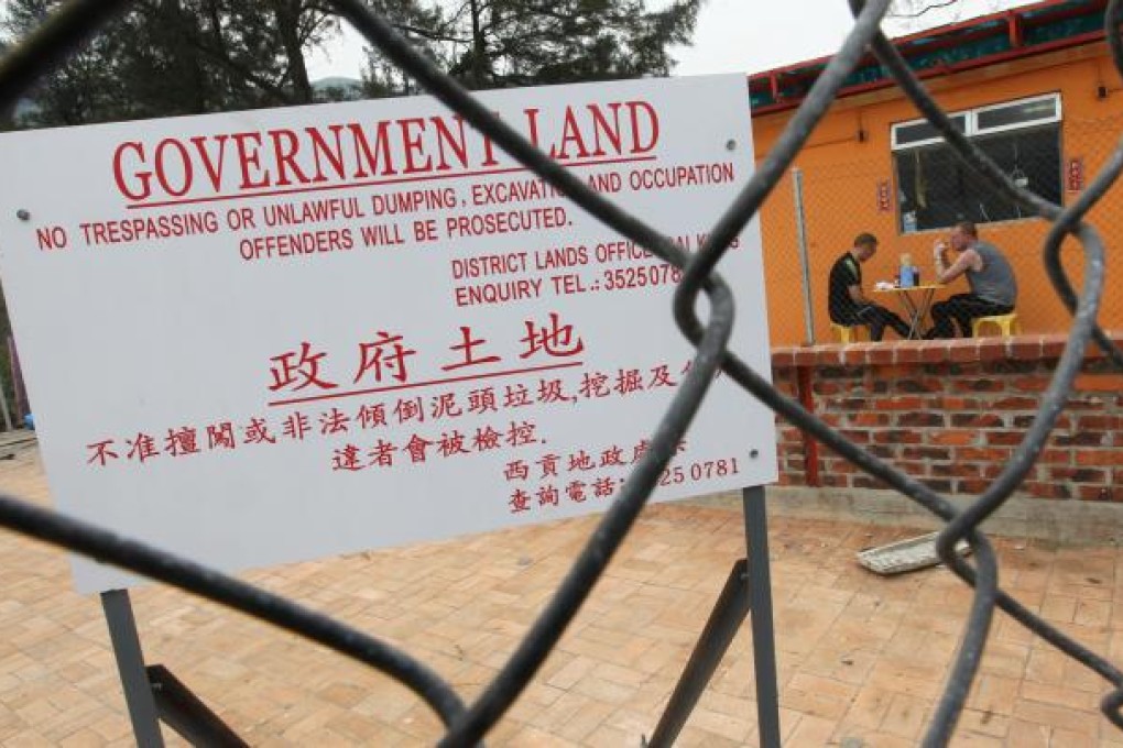 The Oriental's seating area was blocked by the Lands Department, which said it took action over unauthorised structures. Photo: David Wong