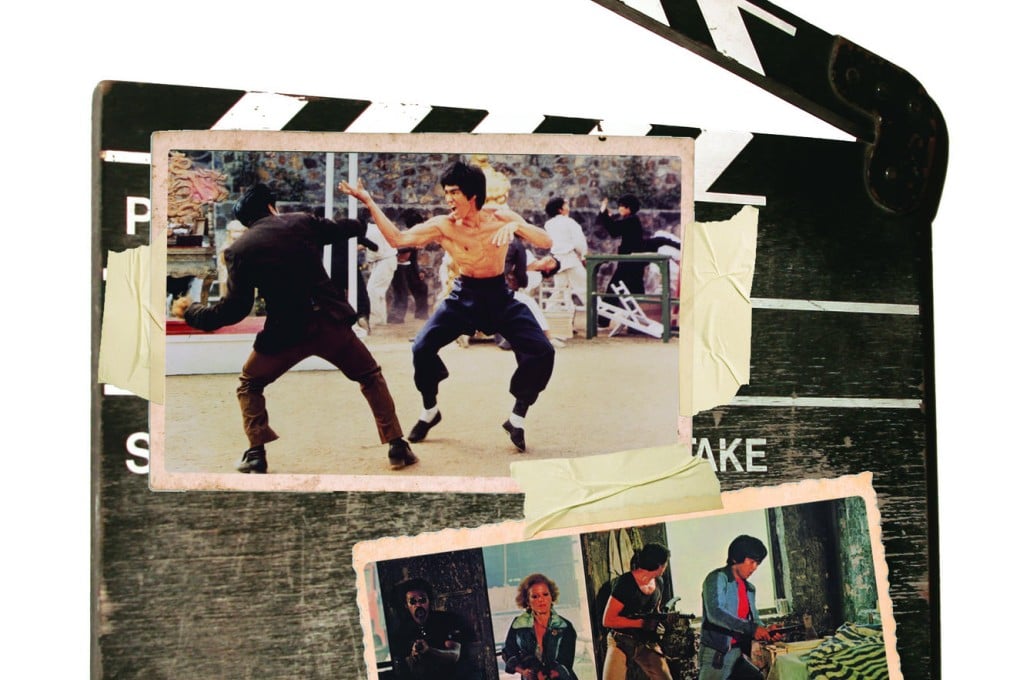 Bruce Lee (top right) in a scene from Enter in Dragon (1973); a scene (bottom) from the movie A Queen's Ransom (1976)