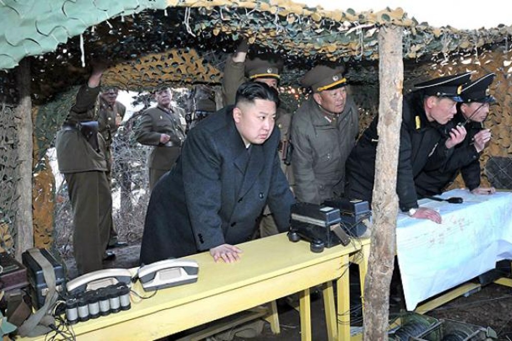 North Korean leader Kim Jong-un watches soldiers of the Korean People's Army taking part in landing and anti-landing drills. Photo: Reuters