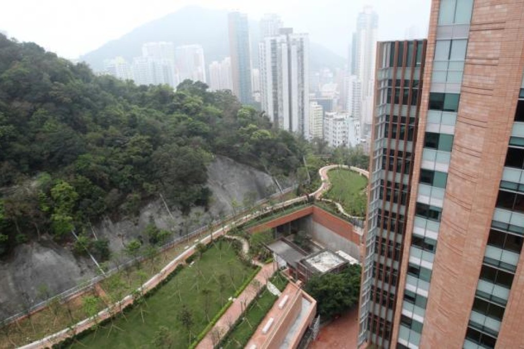 University of Hong Kong Centennial Campus receives an LEED Platinum certification for its high performance green buildings. Pictured is the entrance leading to saltwater reservoirs relocated in a rock cavern, one of the special sustainable and innovative features of the campus. Photo: Jonathan Wong