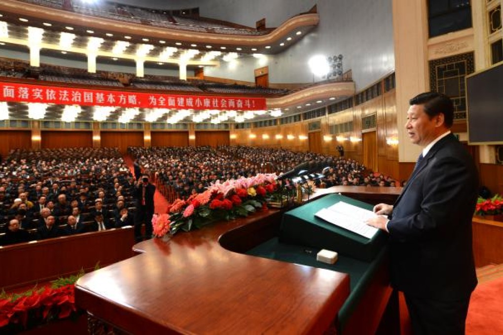 Xi Jinping speaks at a congress in Beijing, Dec. 4, 2012. (Photo: Xinhua)