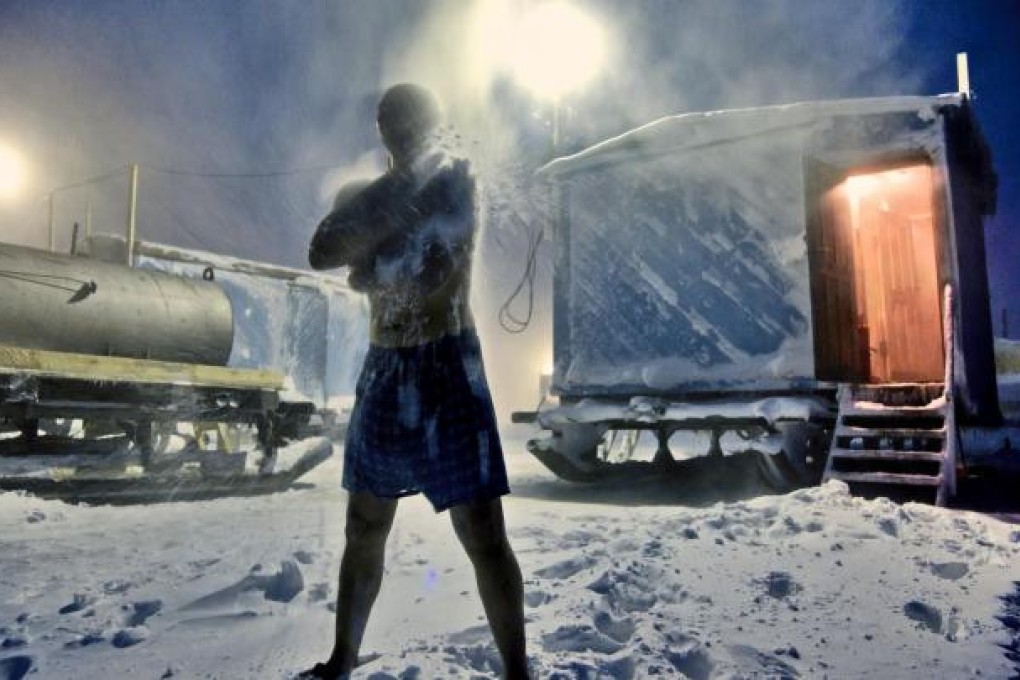 A rubdown with snow after a sauna in the Arctic tundra is a bracing affair. Typically, the men work in the cold, isolated wilderness for the entire winter, returning to civilisation in spring, before the ice roads melt.