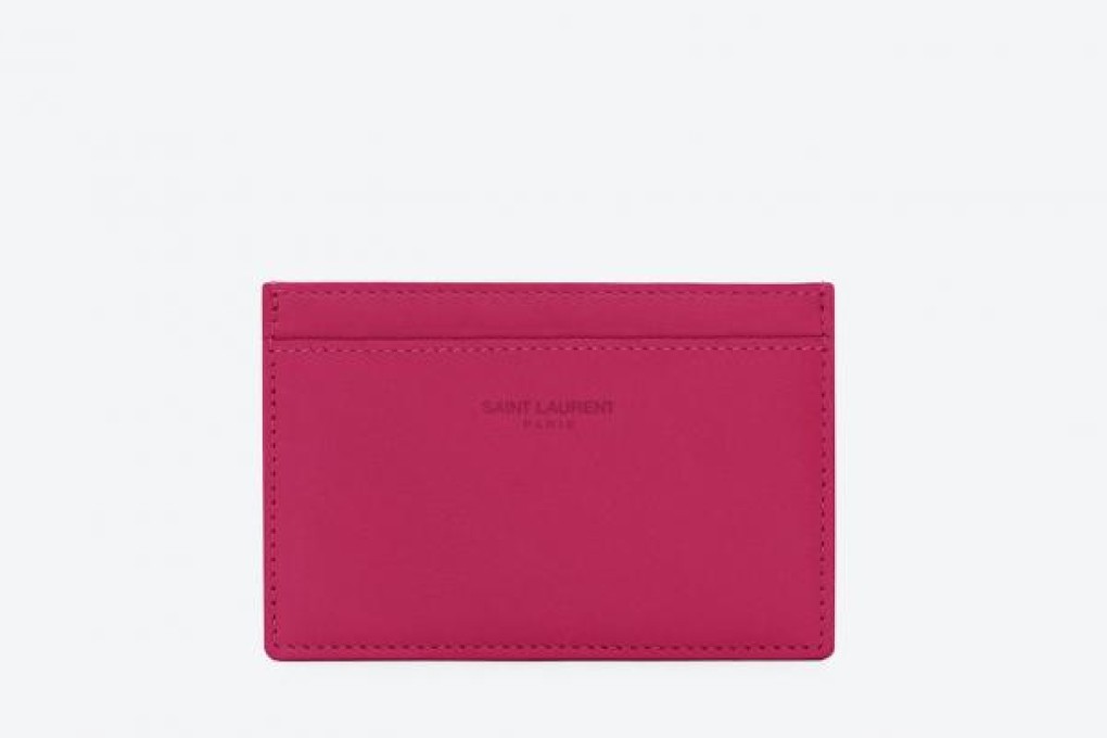 Fuchsia leather card case from Saint Laurent (HK$1,250) ysl.com