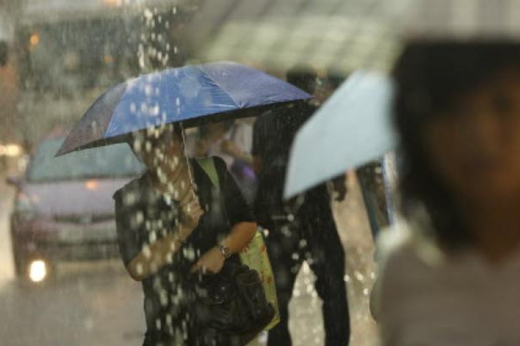 Occasional heavy rains and thunderstorms are expected over the weekend. Photo: Sam Tsang/SCMP