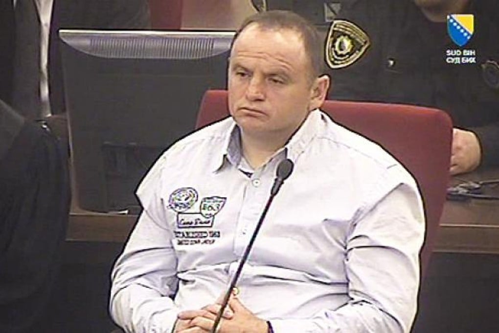 Veselin Vlahovic is seen during his sentencing in the Court of Bosnia and Herzegovina. Photo: Reuters