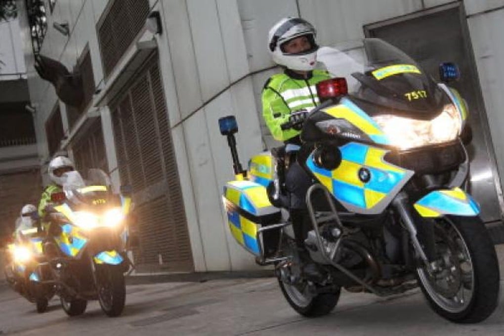 Police New Territories North Region traffic task force. Photo: Dickson Lee/SCMP