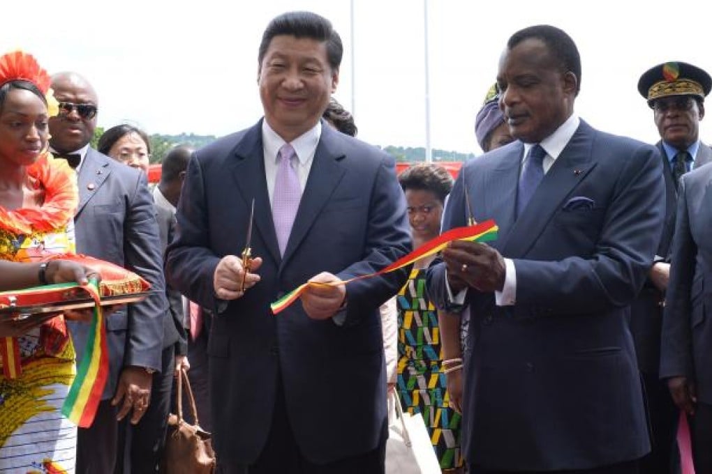Xi Jinping and Denis Sassou Nguesso, the president of the Republic of Congo, inaugurate the China-Republic of Congo Friendship Hospital in Brazzaville, March 30, 2013. (Photo: Xinhua)