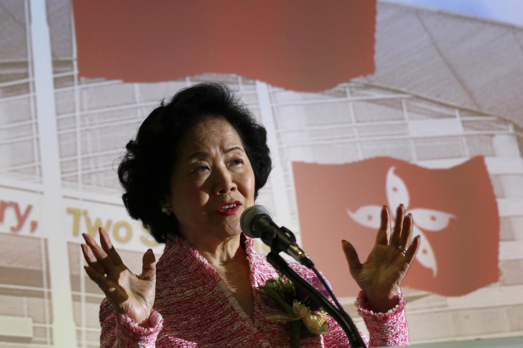 Former chief secretary Anson Chan Fang On-sang speaks at Community College of City University seminar in Kowloon Tong yesterday. Photo: Dickson Lee