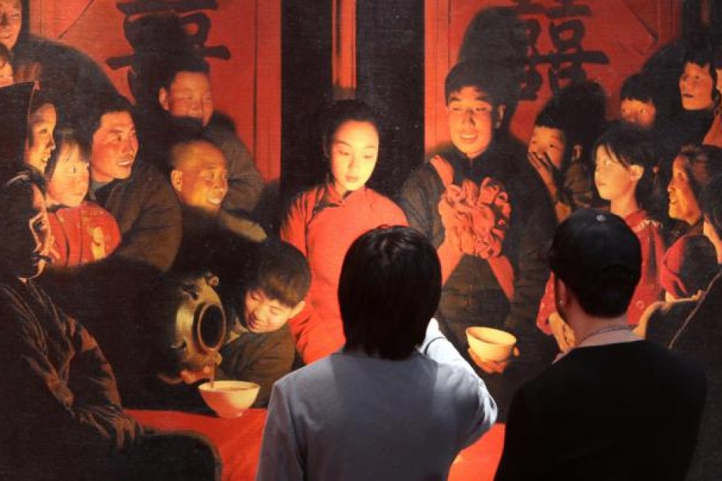 Wang Yidong's Teasing the Newlyweds sold for HK$19.1million. Photo: Jonathan Wong