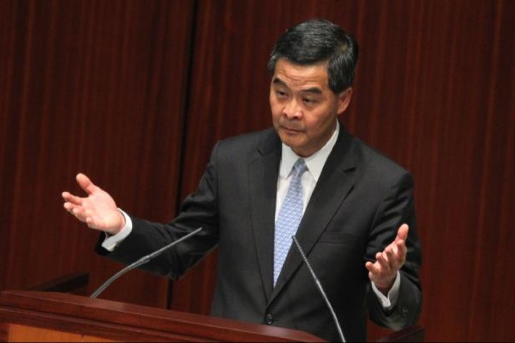 The allocation of HK$100 million to district councils is viewed as payback by Leung Chun-ying for support during the chief executive election and a way to retain the councillors' loyalty. Photo: Sam Tsang