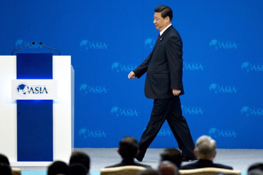 President Xi Jinping delivered a keynote speech at the annual Boao forum on Sunday. Photo: AP