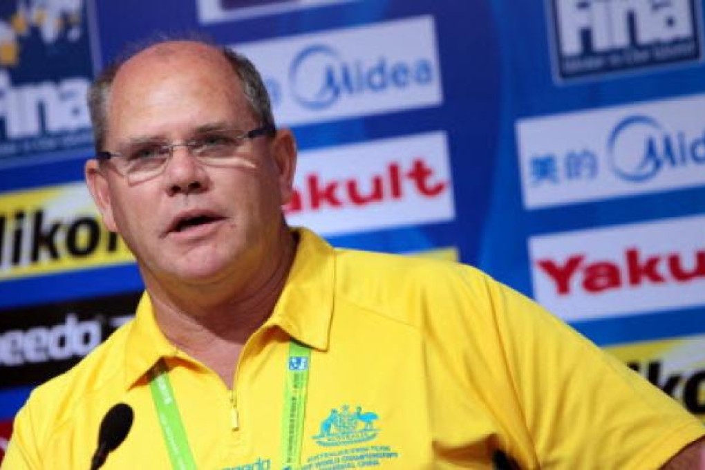 Australian swimming team head coach Leigh Nugent. Photo: EPA