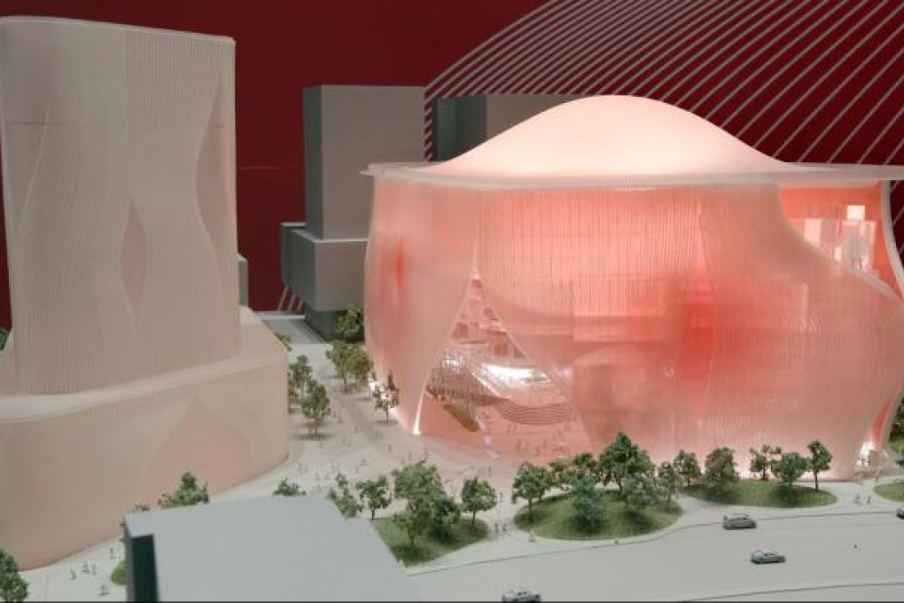 Model of Xiqu Centre at the arts hub. Photo: Sam Tsang