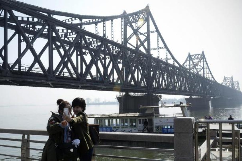 A border crossing at Dandong is closed to tourists. Photo: AFP