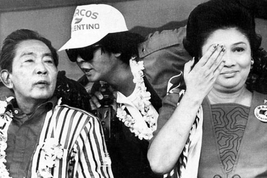 President Ferdinand Marcos, son Ferdinand Junior and wife Imelda in Ilocos Norte in 1986. Photo: Reuters