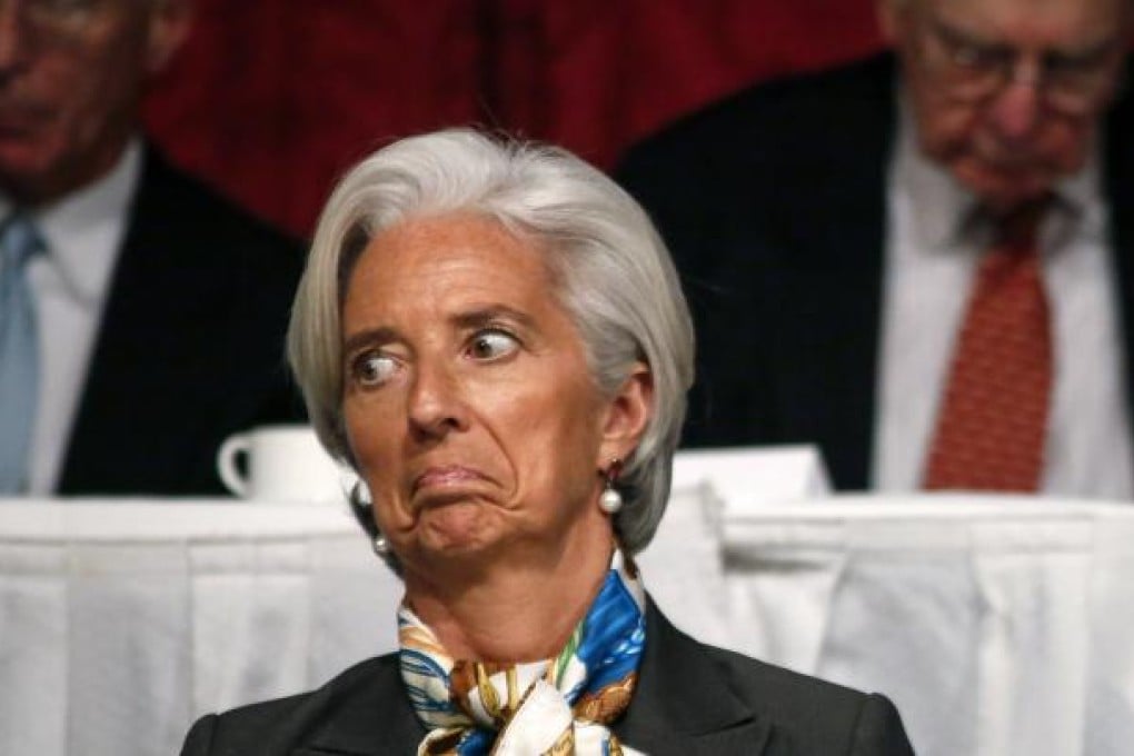 Christine Lagarde has criticised deep spending cuts in the US.