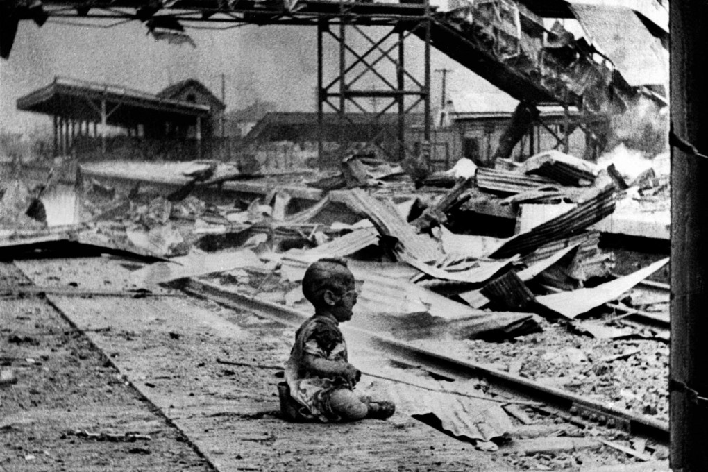 A child cries amid the devastation of a bombing raid on Shanghai during the Sino-Japanese war, part of the backdrop toThe Lius of Shanghai.Photo: AP