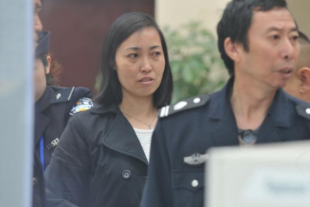 Tang Hui before the court hearing at the Yongzhou Intermediate People's Court in Yongzhou, Hunan, on Friday. Photo: Xinhua