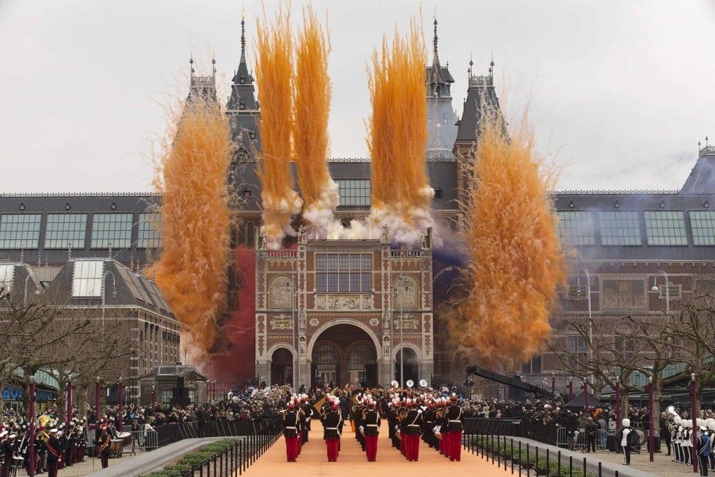 Fireworks erupt amid pomp and ceremony for the reopening of the Rijksmuseum in Amsterdam. The museum covers 800 years of Dutch history. Photo: Reuters