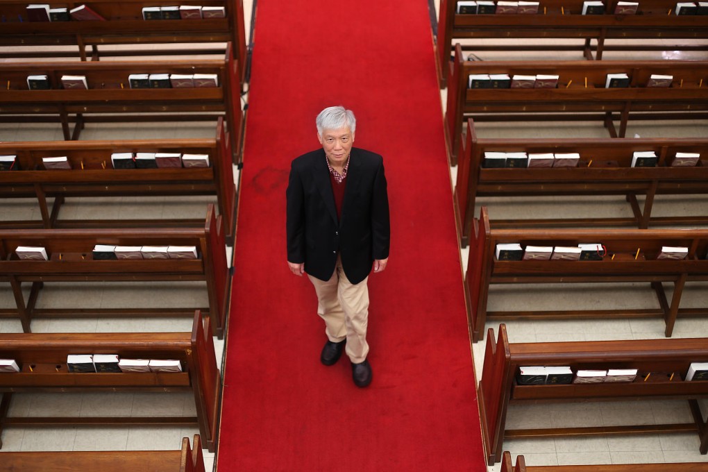 Chu Yiu-ming at Chai Wan Baptist Church: "The defeat in 2004 was the time when I decided that civil disobedience was the only way out." Photo: Sam Tsang