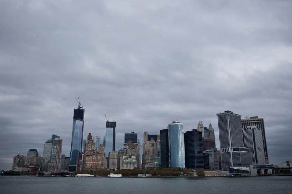 The skyline of lower Manhattan is seen from the Staten Island Ferry. Photo: AFP