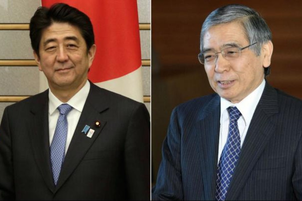 Shinzo Abe and Haruhiko Kuroda. Photo: AFP, EPA