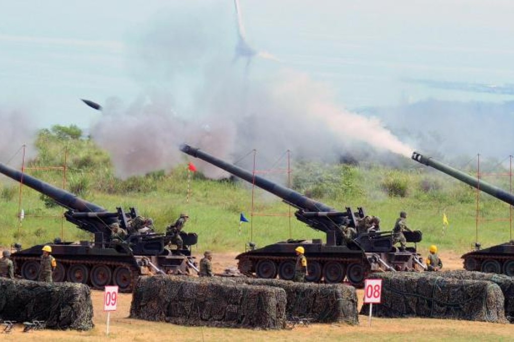 A live-fire drill in Hsinchu county last year. Photo: AFP