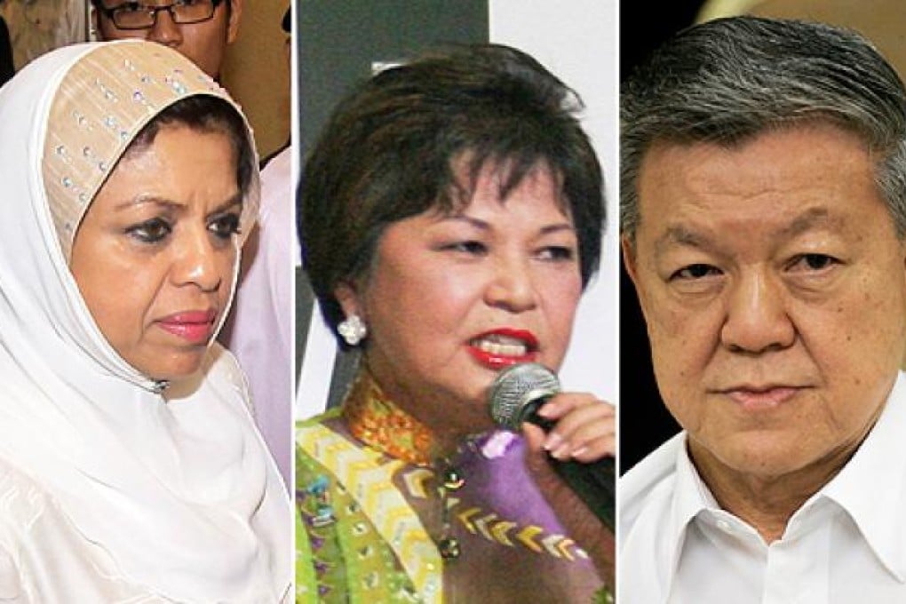 Shahrizat Jalil, Ng Yen Yen and Chua Soi Lek. Photo: AFP, Xinhua and AP