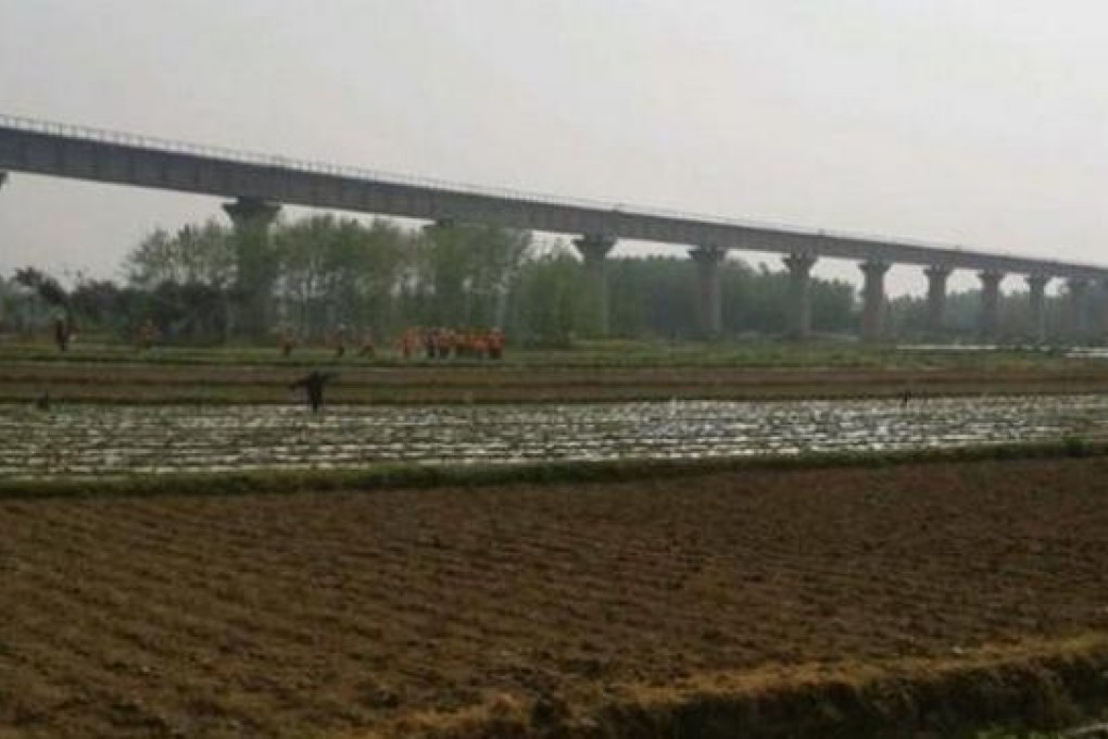 Workers from the China Railway 13th Bureau were allegedly sent to rough up villagers in Huangchuan, central China's Henan province. Photo: Screenshot/Dahe.cn